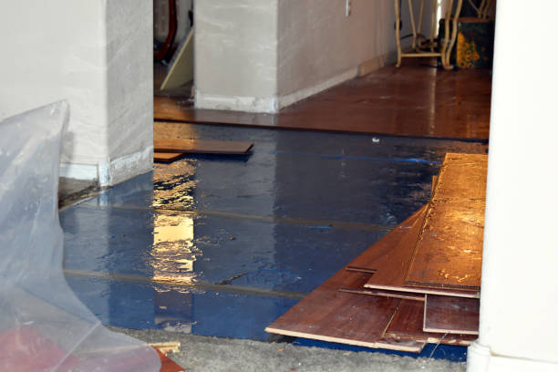 Professional Flood Damage Restoration technician working in Taunton, MA